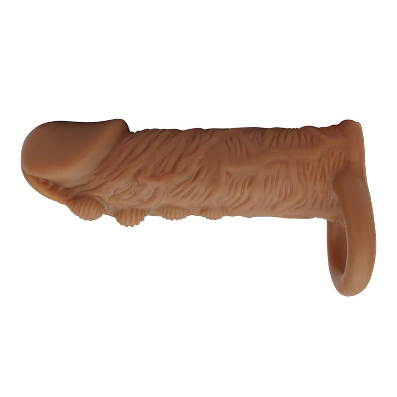 Experience Ultimate Pleasure with our Reusable Penis Extender Sleeve - Delay Ejaculation and Enhance Size with Smooth Head for Men - Perfect Sex Toy