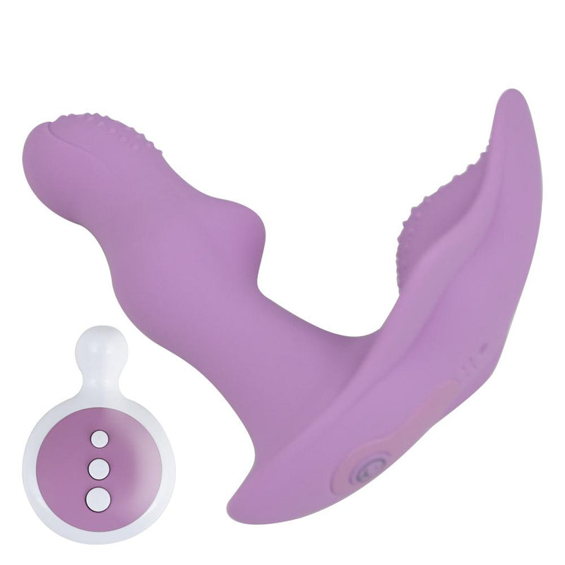 Experience Intense Pleasure with our Waterproof Vibrator - Remote Controlled Silicone Clit and G-spot Sex Toy for Women