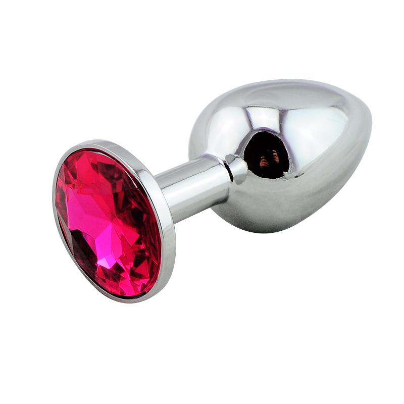 Experience Sensual Bliss with our Portable Stainless Steel Crystal Butt Plug - Perfect Size for Both Men and Women