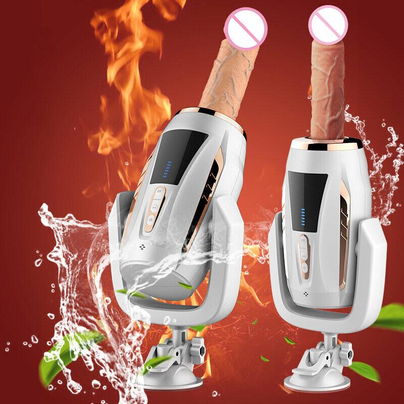 Experience Hands-Free Thrusting Pleasure with our Automatic Sex Machine - Telescopic Dildo Female Vibrator with Magnetic Charging for Vagina and Anal Masturbation - Perfect Love-Machine for Adults