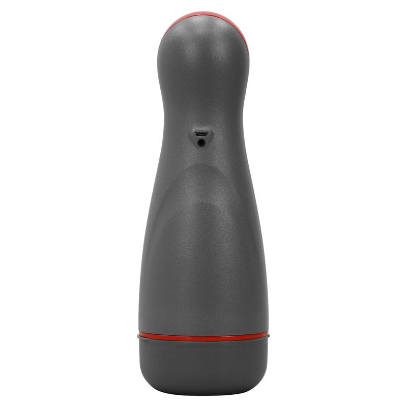 Experience Intense Pleasure with our USB-Charging Sucking Masturbators Cup - Telescopic Heating, 3 Frequencies, Easy-to-Clean ABS Silicone in Grey and Red