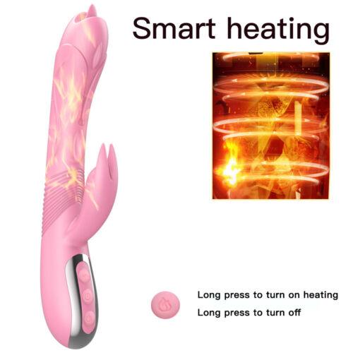 Experience Sensational Pleasure with our Waterproof Silicone Vibrator Masturbator - Intelligent Heating and G-Spot Stimulation for the Ultimate Female Adult Sex Toy in Pink