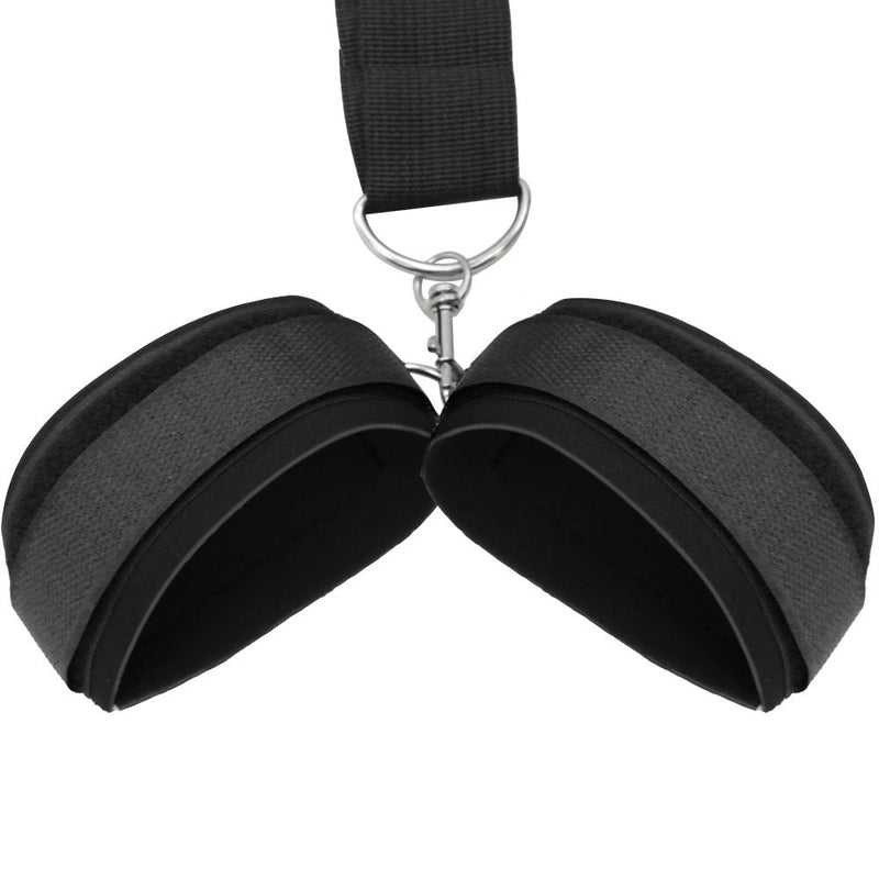 Experience Intense Pleasure with Backhand Bondage Mouth Plug - Perfect for BDSM Beginners, Both Men and Women Can Enjoy the Leather Black Restraints and Sensual Play