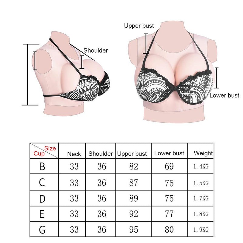 Transform Your Figure with Comfortable B Cup Silicone Breast Forms - Ideal Enhancer for Transgender, Performers & Crossdressers for Cosplay and Everyday Use