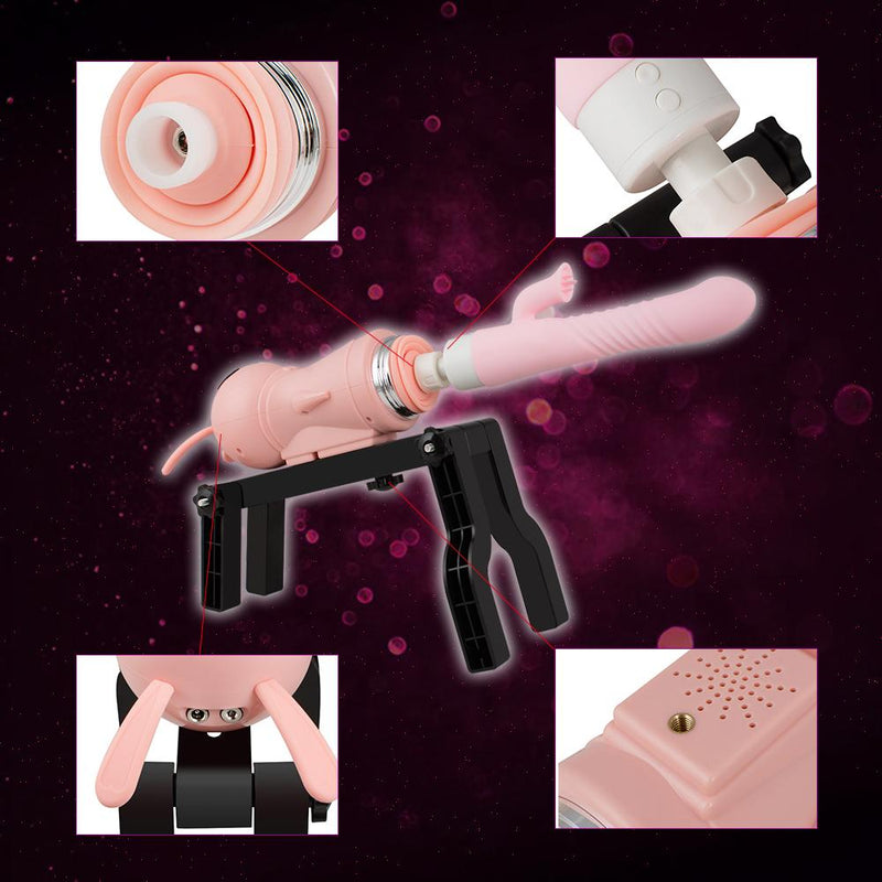 Experience Ultimate Pleasure with our Telescopic Vibrating 3-in-1 Female Masturbator - Featuring Intelligent Heating and Retractable Dildo for Mind-Blowing Sensations