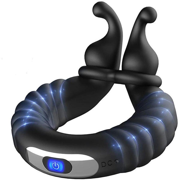 Ultimate Pleasure for Men: Waterproof Penis Cock Ring with Powerful Vibrating Clit Stimulator Promotes Longer Lasting, Harder Erections and Delays Ejaculation - Lightweight Sex Toy