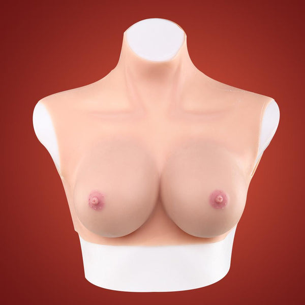 Transform Your Look with Soft and Realistic E-Cup Silicone Breast Forms for Crossdressers, Drag Queens and LGBT - Perfectly Fitting Breastplates with Gel Filler for a Natural Feel and Look