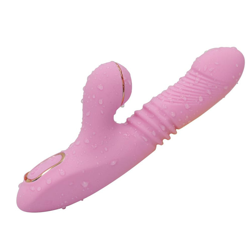 Experience Mind-Blowing Orgasms with our Pink G-Spot Heating Vibrator - Clit Sucking, Thrusting, and Rabbit Vibrator - Perfect Adult Sex Toy for Women