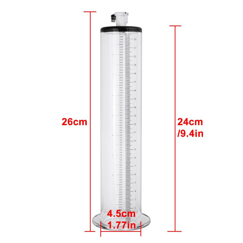 Experience Ultimate Penis Enlargement Results with the 9"*1.75" Acrylic Cylinder for Penis Pump - Dual Measurement Units, Valve Design, Transparent and Effective