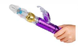 Waterproof multi-speed thrust vibrator clitoral butterfly massager