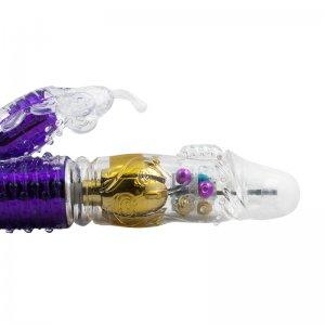 Waterproof multi-speed thrust vibrator clitoral butterfly massager