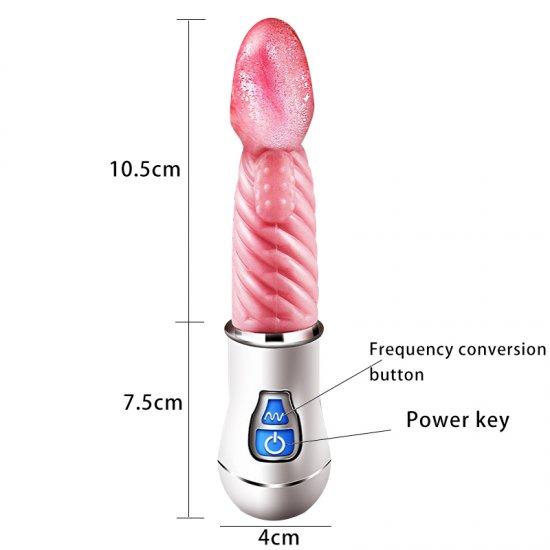 Rechargeable High Frequency Tongue Shape Vibrator Stimulator Oral