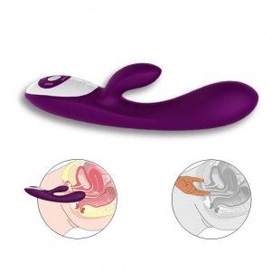 USB rechargeable massager, wireless bluetooth silicone and ABS female sex toys