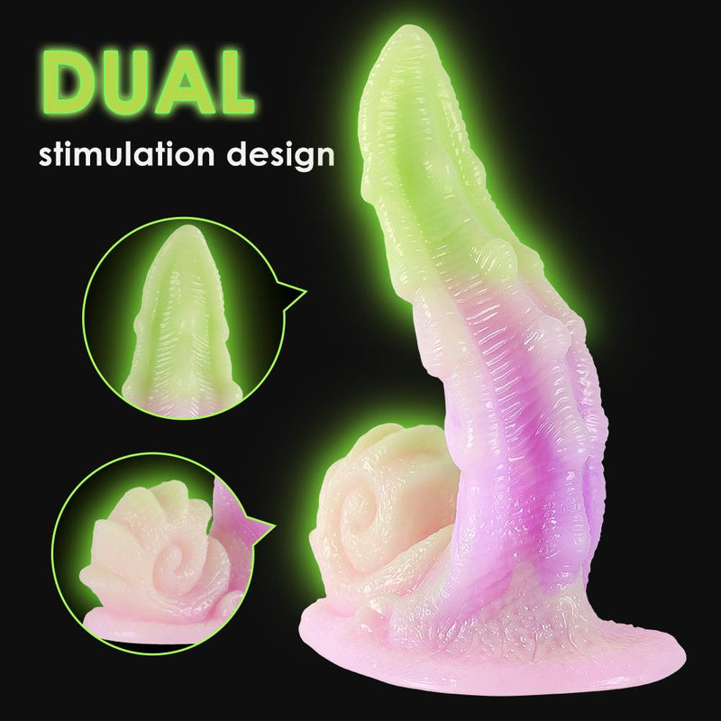 Night Glowing Dildos Erotic Monster Cock Realistic Soft Penis Strange Species Alien Creature Penis