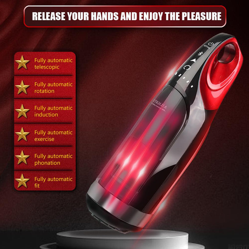 Automatic Rotate Stretch Male Masturbator Vibrator Heated Vaginal For Men Penis Pump Glans Sucker Smart Sex Toys Adult 18 Erotic