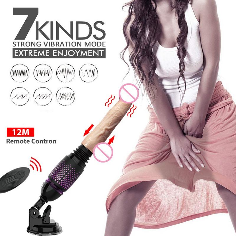 Auto Thrust Dildo G Spot Vibrator With Sucker Dildo Sex Toy Adult Anal Vibrator