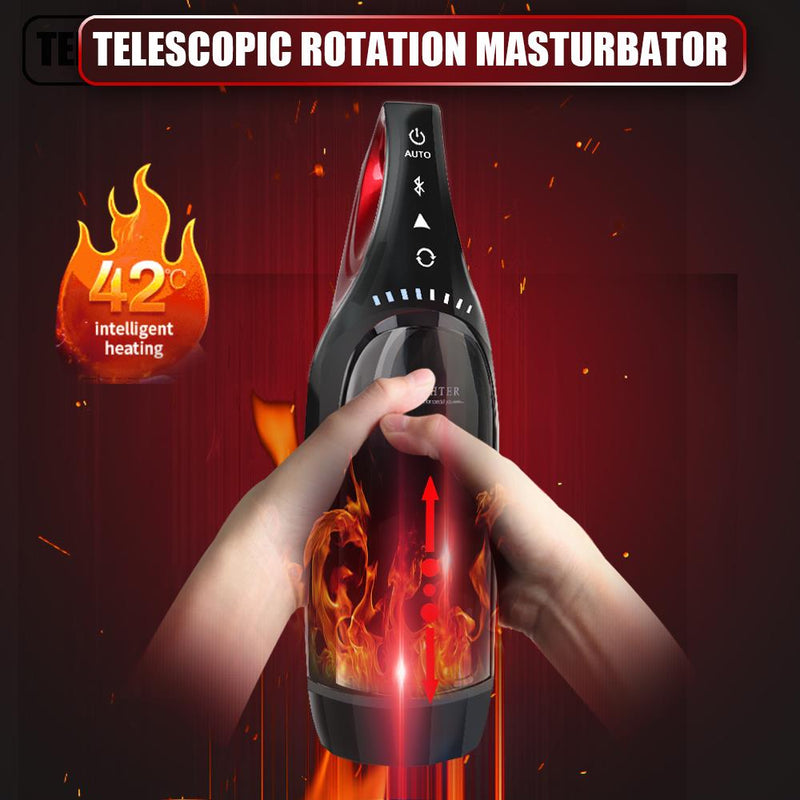 Automatic Rotate Stretch Male Masturbator Vibrator Heated Vaginal For Men Penis Pump Glans Sucker Smart Sex Toys Adult 18 Erotic