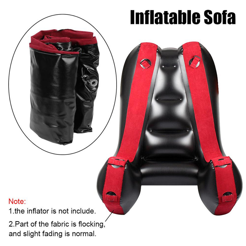 Sex Furniture Aid Split Leg Sofa Mat Sex Tools For Couples Women Sex Chair Bed Flocking PVC With Straps