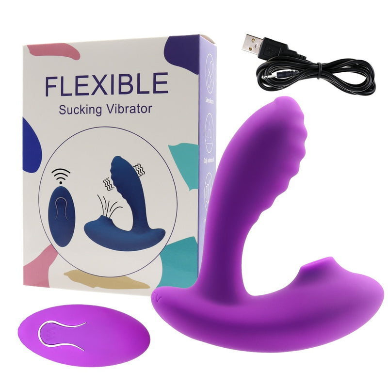 Clitoral Sucking Vibrator Vagina G Spot Vibrating Dildo Remote Control 10 Suction Clit Sucker