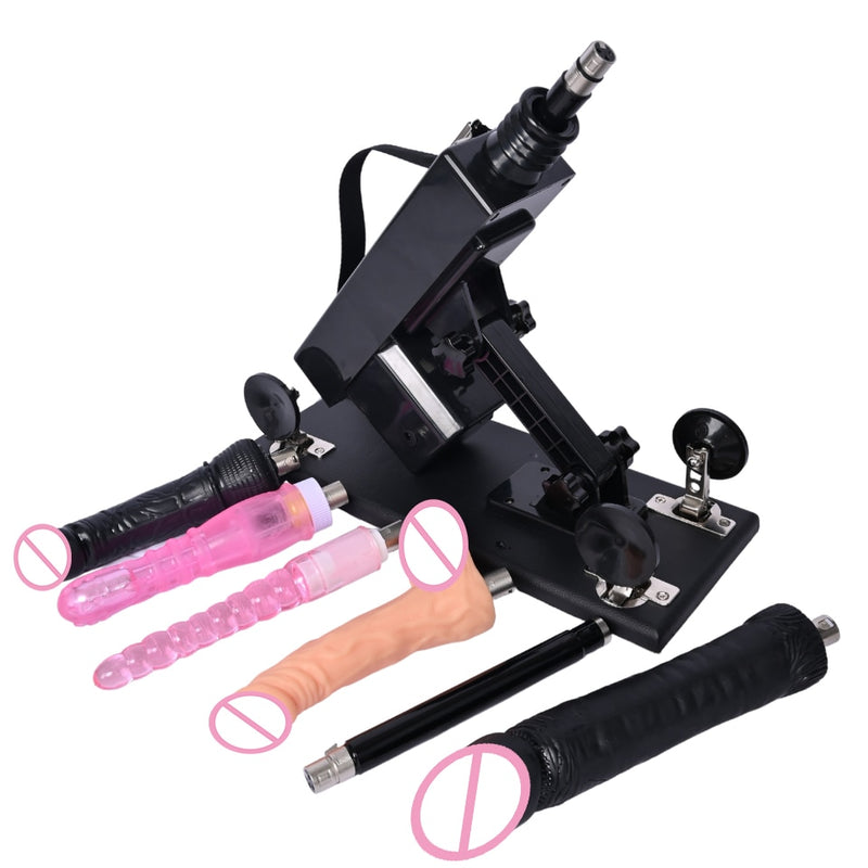 Sex Machine for Women Retractable Mute Machine Pumping Gun with Vagina/Blowjob/Anal  Masturbation Cup