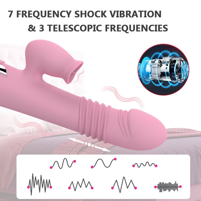 Clitoral Licking Vibrator G Spot Dildo Rabbit Vibrator Waterproof Clitoris Stimulator
