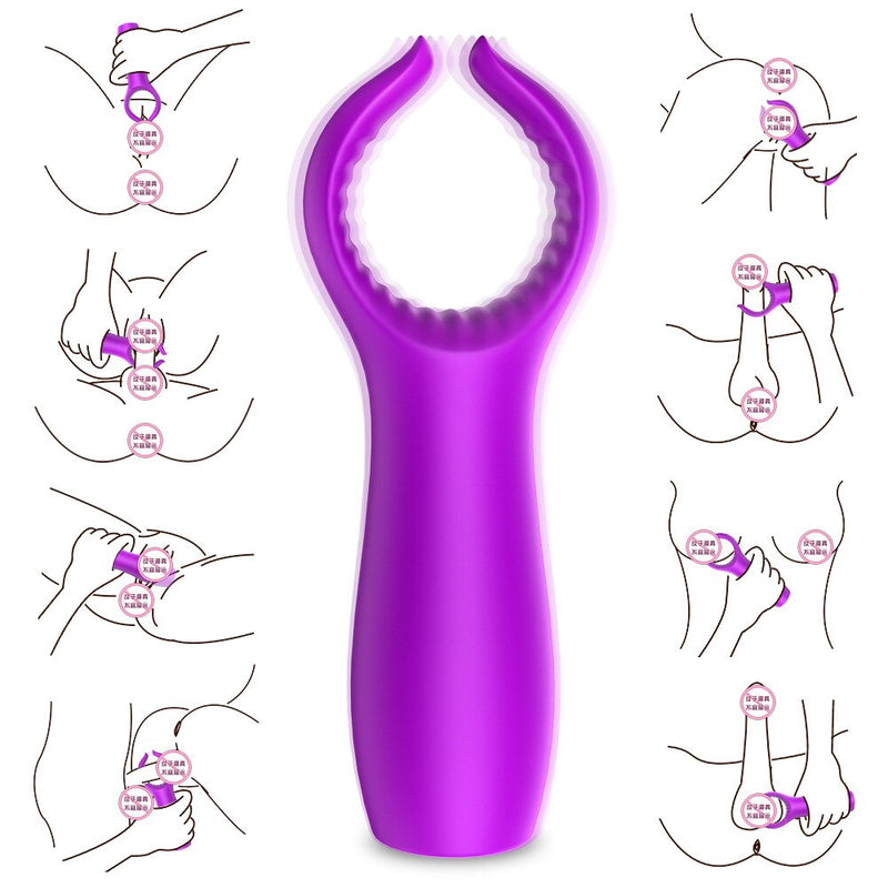 9 Modes Clitoris Stimulator Locking Delay Ring Penis Massager vibrating penis ring