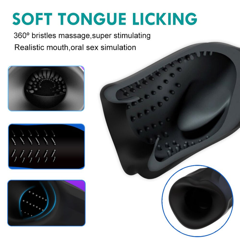 Penis Delay Trainer Male Masturbator Vibrator Automatic Oral Climax Sex Glans Stimulate Massager Sex Toys for Men