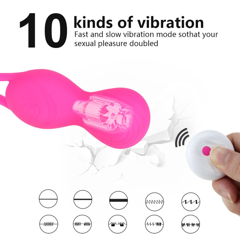 Wireless Vibrator Remote Control Kegel Ball Soft Liquid Silicone Sex Toy