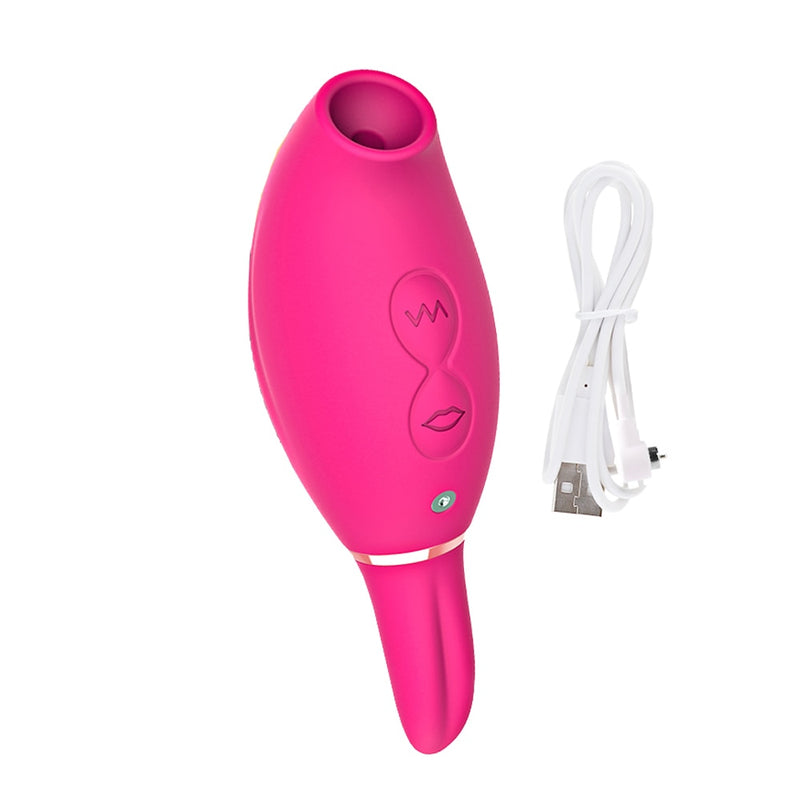 Silicone Oral Sucking Vibrator Tongue Licking 10 Vibrating Sex Toys for Women Nipple Clitoral Stimulator