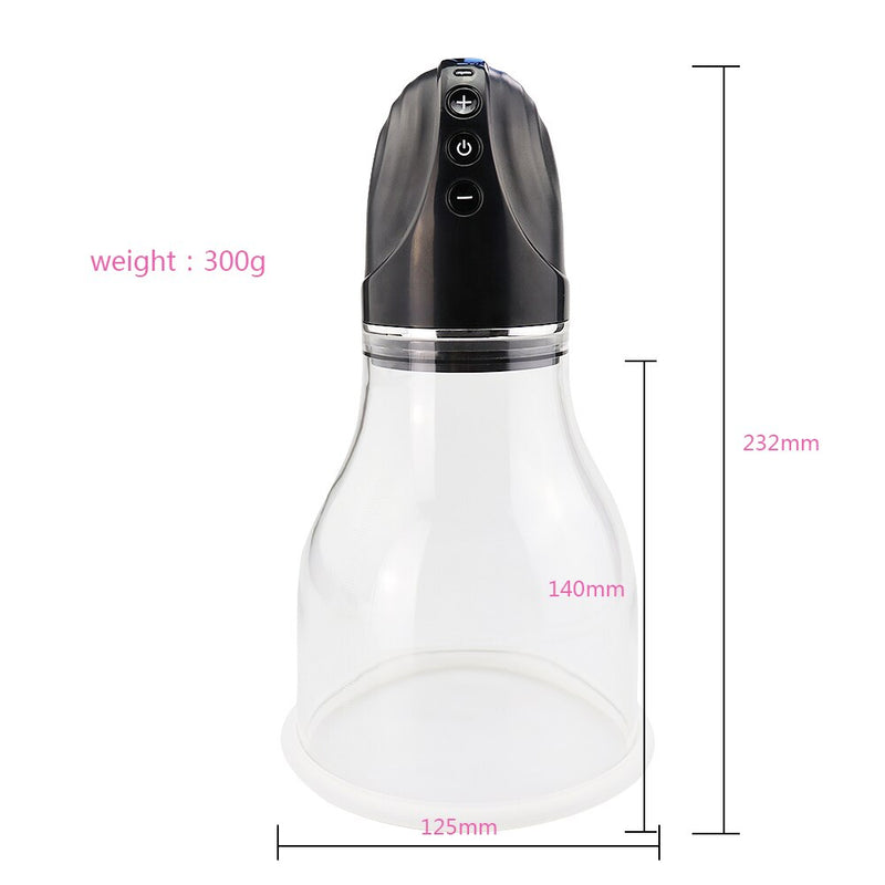 Women Vacuum Suction Cup Breast Enlargement Pump Electric Vibrator