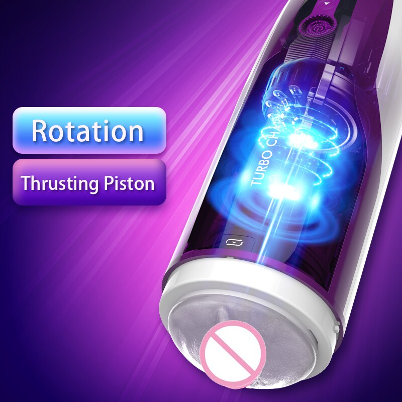 Vagina Male Masturbator Rotation Piston Thrusting Sex Moan Machine Sex Toy for Men
