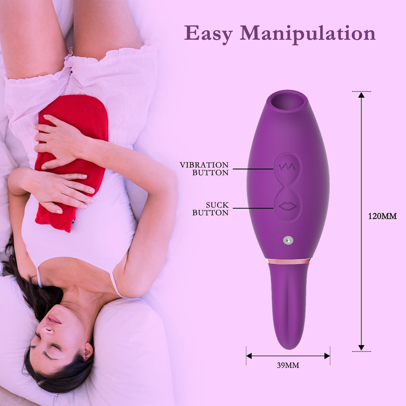 Silicone Oral Sucking Vibrator Tongue Licking 10 Vibrating Sex Toys for Women Nipple Clitoral Stimulator