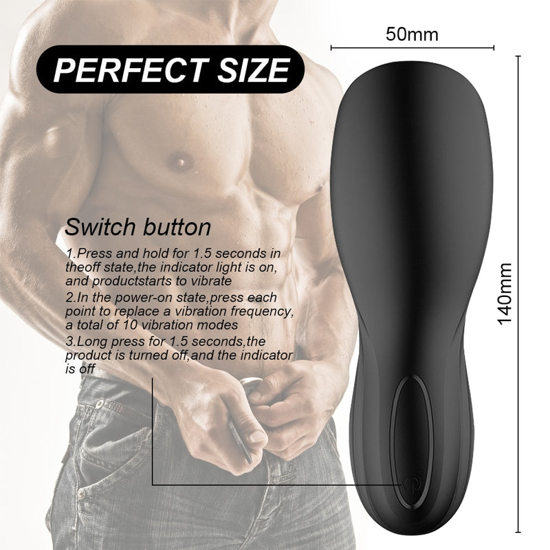 Male Masturbator Cup  Glan Trainer Vibrator Oral Sex Toy for Men Pussy Vibration