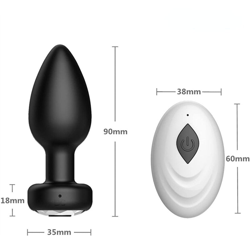 2pcs Anal Plug Vibrator Wireless Prostate Butt Plug Portable Gay Sex Toys