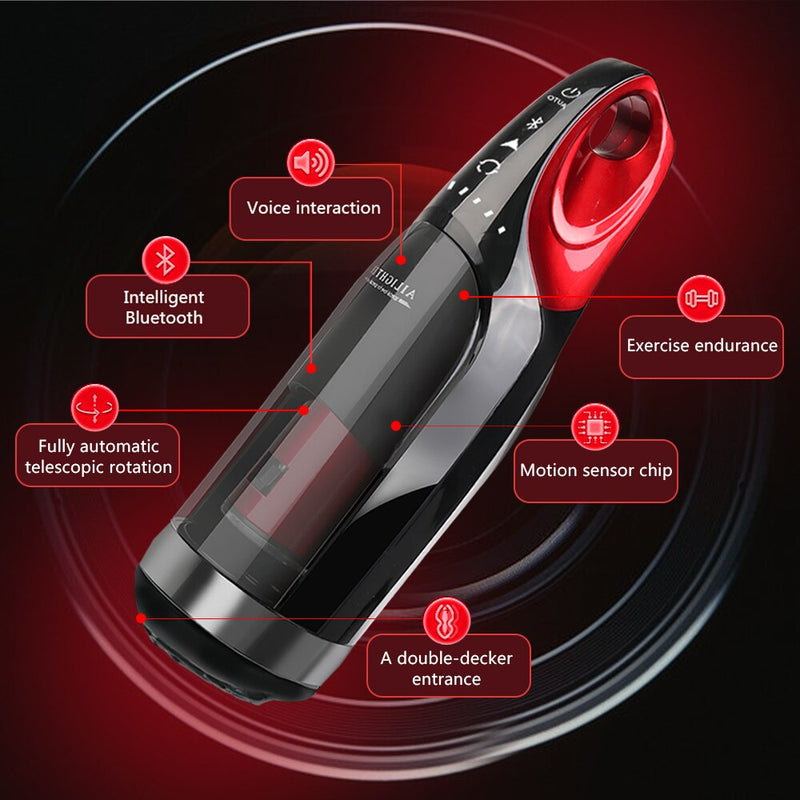 Penis Delay Trainer 5 Modes Sex Toys For Men Automatic Rotating Telescopic Stimulate Glans Massager