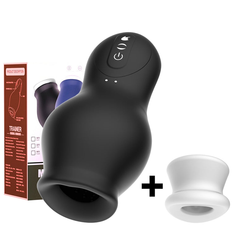 Male Masturbator 7 Speed Sucking Vibration Blowjob Machine Vagina Masturbation Cup