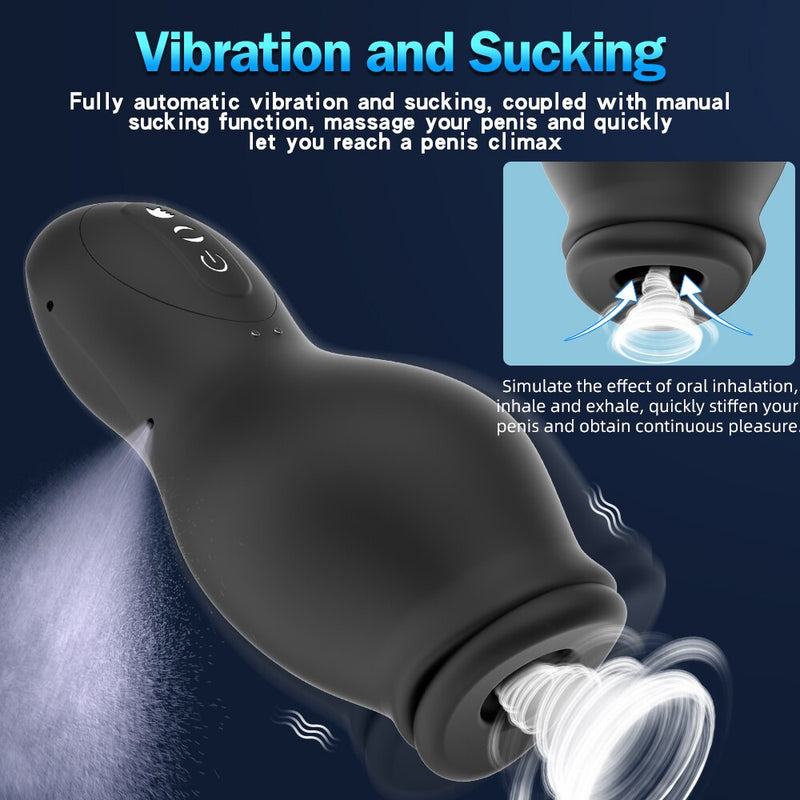 Male Masturbator 7 Speed Sucking Vibration Blowjob Machine Vagina Masturbation Cup