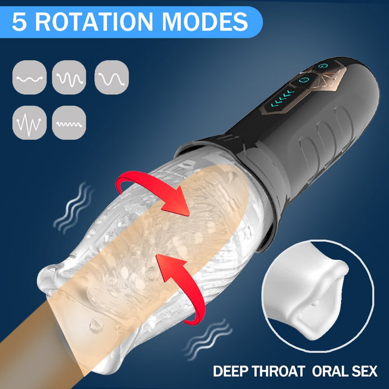 Rotation Sex Machines Male Masturbator Cup Silicone Vagina Real Pussy Blowjob