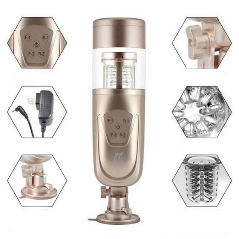 Telescopic Masturbation Cup Rotating and Flashing Charging Fully Automatic Male Masturbation Sex Toys