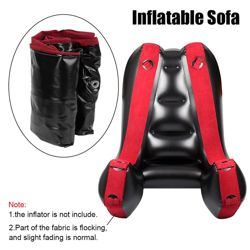 Split Leg Sofa Mat Sex Tools For Couples Women Sex Chair Bed Inflatable With Straps Adult Games Flocking PVC