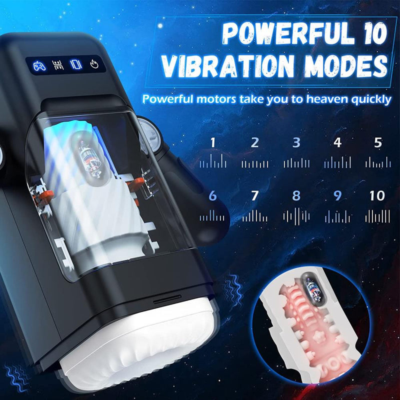 Robot Automatic Thrusting Heating Vibrator Masturbation Real Vagina Sex Toy Male Masturbator