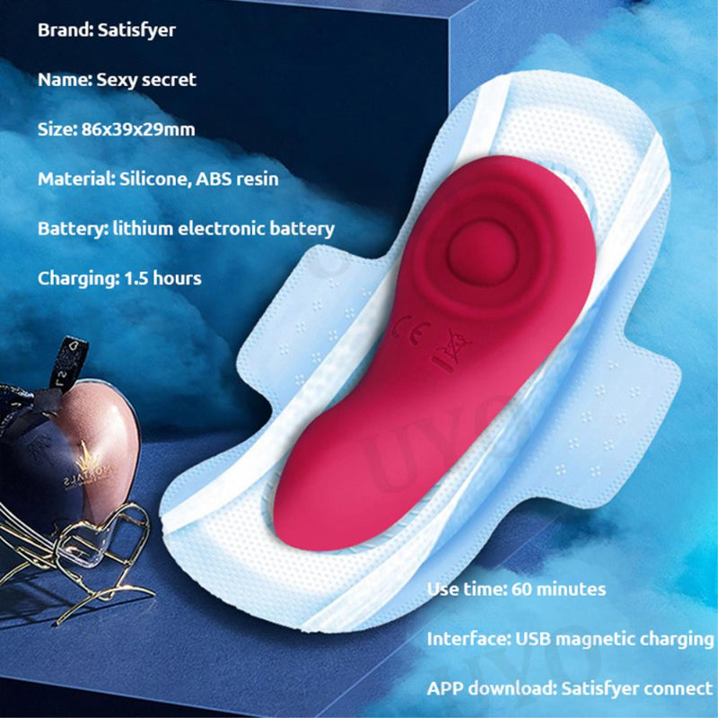 Sexy Secret Silicone G-spot Vibrator Portable Wearable APP Remote Control Clitoris Stimulator