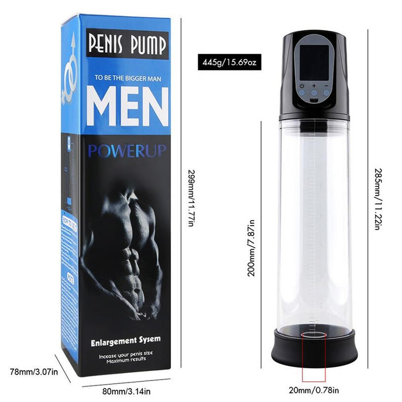 Electric Penis Pump Sex Masturbation Toy Extender Vacuum Pump Penis Enlargement Enhancement Massage Penis Trainer