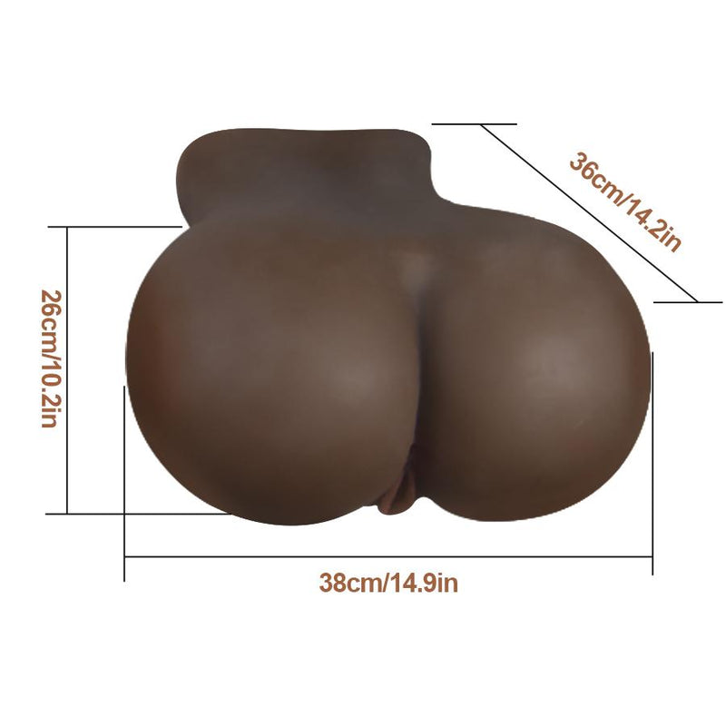 Experience the Ultimate Pleasure with our Lifelike Brown 3D Silicone Sex Ass Doll Vagina Anal Masturbator for Adult Male - Your Perfect Male Masturbator