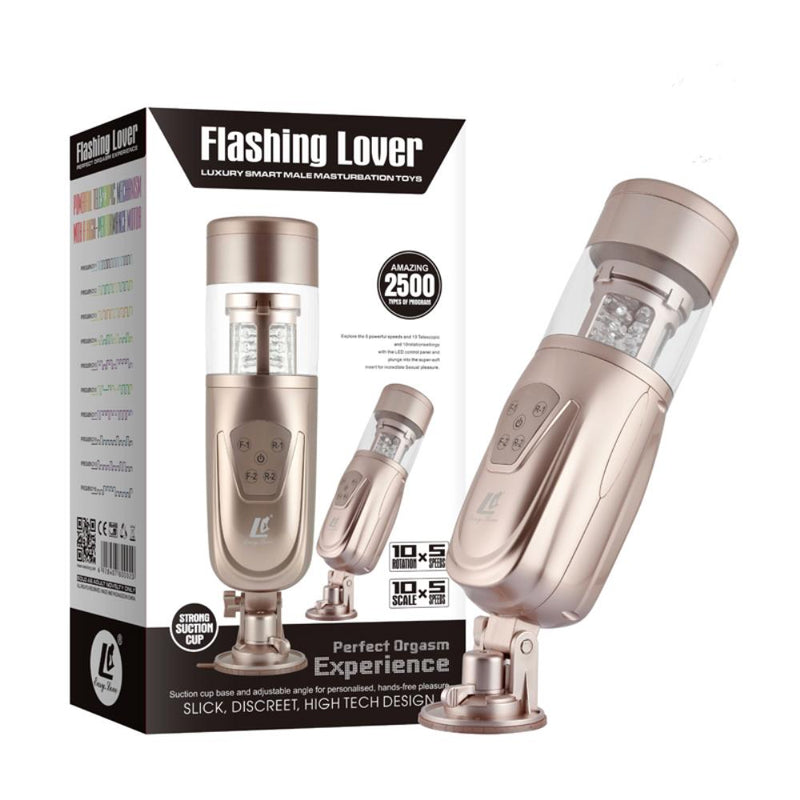 Telescopic Masturbation Cup Rotating and Flashing Charging Fully Automatic Male Masturbation Sex Toys