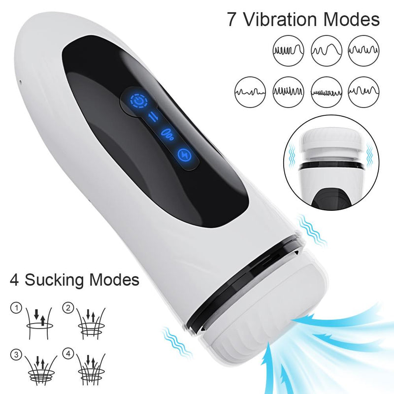 Automatic Male Masturbator Telescopic Vibrating Sucking Masturbation Stimulation Blowjob Piston Thrusting Adult Goods