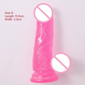 Pink crystal yin dildo adult disc transparent dildo self-priming