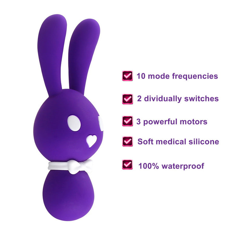 3 Motor Vibation 10 Mode Vibration Rabbit Vibrating Eggs