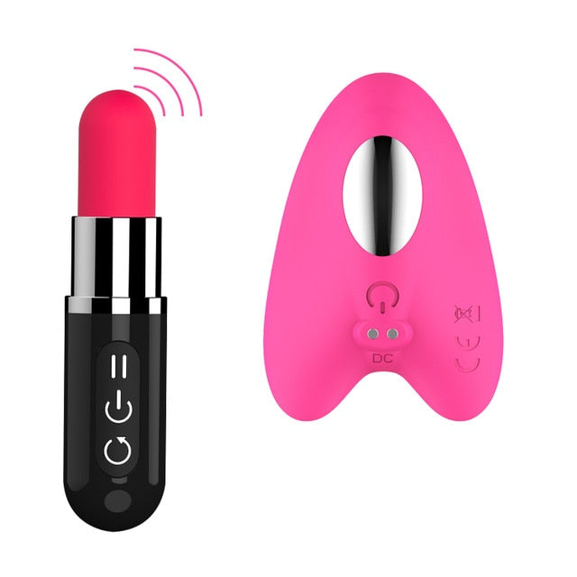 Clitoris Stimulator 2 In 1 Wireless Panty Vibrator Remote Control Lipstick