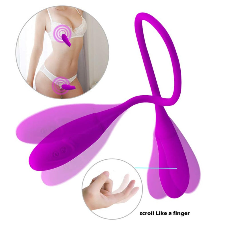 Rechargeable Dual Vibrator 7 Speeds Double Head Jump Egg Bullet Dildo Vibrator